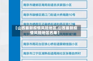 【山西最新疫情风险地区,山西最新疫情风险地区名单】