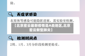 【北京密云最新疫情是A类地区,北京密云新型肺炎】