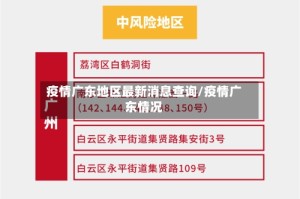 疫情广东地区最新消息查询/疫情广东情况