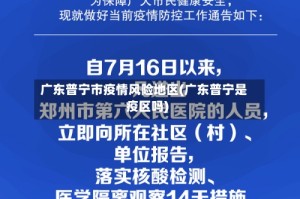 广东普宁市疫情风险地区(广东普宁是疫区吗)