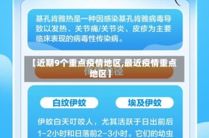 【近期9个重点疫情地区,最近疫情重点地区】