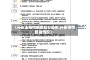 【丹东市疫情地区划分最新,丹东疫情管控情况】