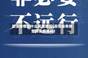 巫溪疫情是什么风险地区(巫溪县有新型肺炎疫情吗)