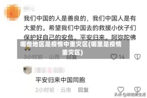 哪些地区是疫情中重灾区(哪里是疫情重灾区)