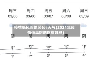 疫情低风险地区6月天气(2021年疫情低风险地区有哪些)