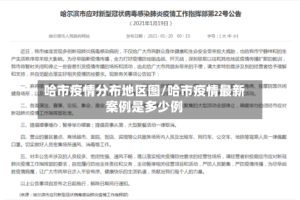 哈市疫情分布地区图/哈市疫情最新案例是多少例