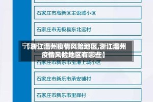 【浙江温州疫情风险地区,浙江温州疫情风险地区有哪些】