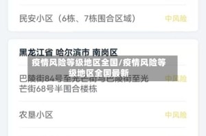 疫情风险等级地区全国/疫情风险等级地区全国最新