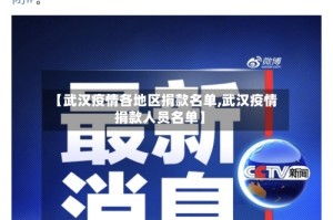 【武汉疫情各地区捐款名单,武汉疫情捐款人员名单】