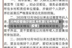 沧州疫情确诊地区分布图(沧州市的疫情)