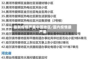 最新疫情严重中国地区/国内疫情最严重