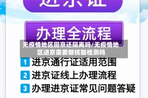 无疫情地区回京还隔离吗/无疫情地区进京需要做核酸检测吗