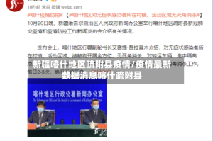 新疆喀什地区疏附县疫情/疫情最新数据消息喀什疏附县