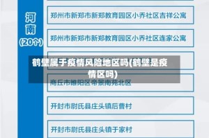 鹤壁属于疫情风险地区吗(鹤壁是疫情区吗)