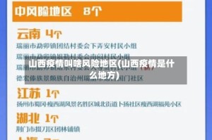 山西疫情叫啥风险地区(山西疫情是什么地方)