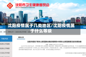 沈阳疫情属于几类地区/沈阳疫情属于什么等级