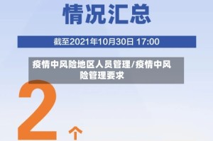 疫情中风险地区人员管理/疫情中风险管理要求