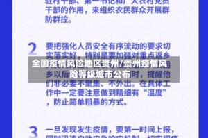 全国疫情风险地区贵州/贵州疫情风险等级城市公布