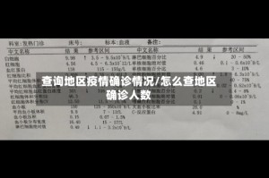 查询地区疫情确诊情况/怎么查地区确诊人数