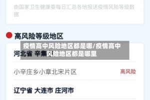 疫情高中风险地区都是哪/疫情高中风险地区都是哪里