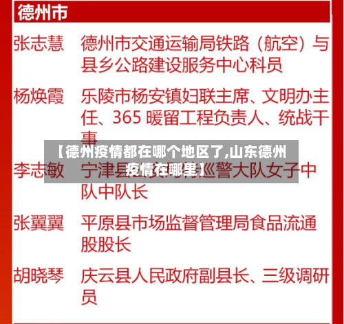【德州疫情都在哪个地区了,山东德州疫情在哪里】-第1张图片