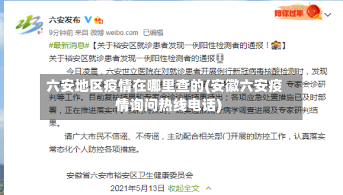 六安地区疫情在哪里查的(安徽六安疫情询问热线电话)-第2张图片