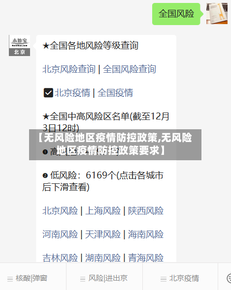 【无风险地区疫情防控政策,无风险地区疫情防控政策要求】-第2张图片