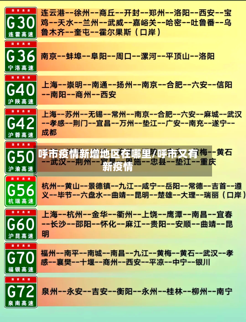 呼市疫情新增地区在哪里/呼市又有新疫情-第2张图片