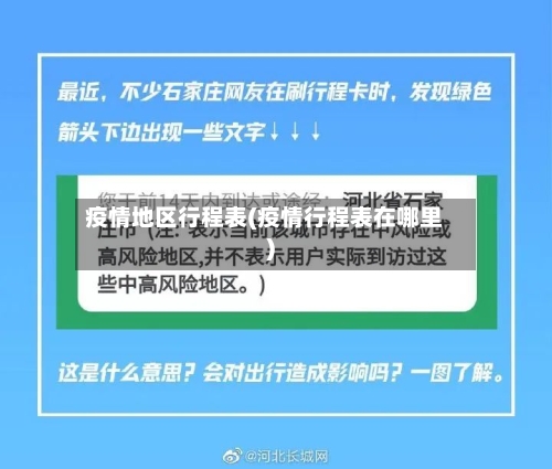 疫情地区行程表(疫情行程表在哪里)-第1张图片