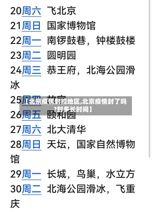 【北京疫情封控地区,北京疫情封了吗?封多长时间】-第1张图片