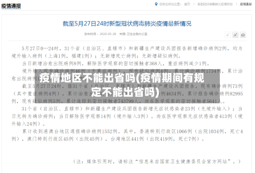 疫情地区不能出省吗(疫情期间有规定不能出省吗)-第2张图片