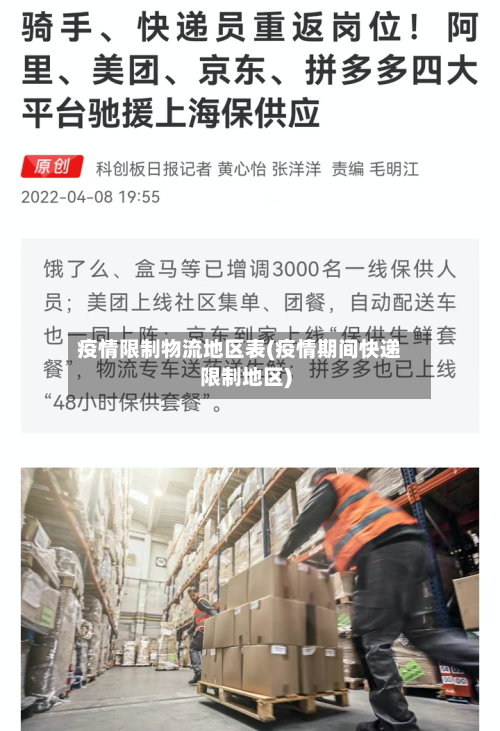 疫情限制物流地区表(疫情期间快递限制地区)-第1张图片