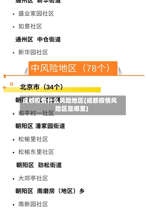 成都疫情什么风险地区(成都疫情风险区是哪里)-第1张图片