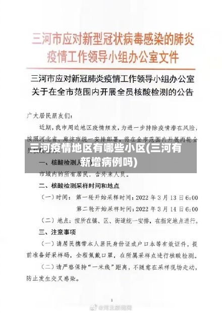 三河疫情地区有哪些小区(三河有新增病例吗)-第2张图片