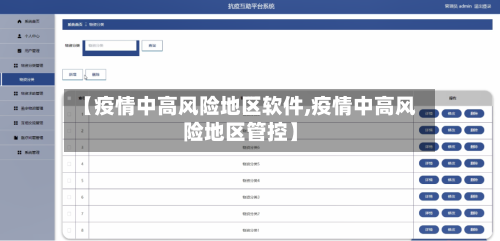 【疫情中高风险地区软件,疫情中高风险地区管控】-第3张图片