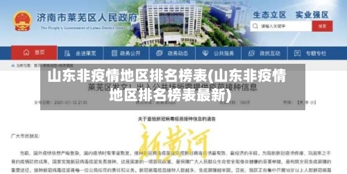 山东非疫情地区排名榜表(山东非疫情地区排名榜表最新)-第2张图片