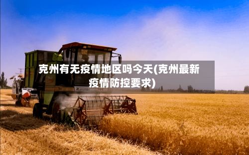 克州有无疫情地区吗今天(克州最新疫情防控要求)-第1张图片