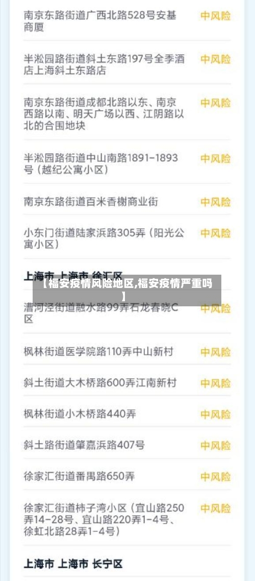 【福安疫情风险地区,福安疫情严重吗】-第1张图片
