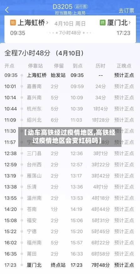 【动车高铁经过疫情地区,高铁经过疫情地区会变红码吗】-第1张图片