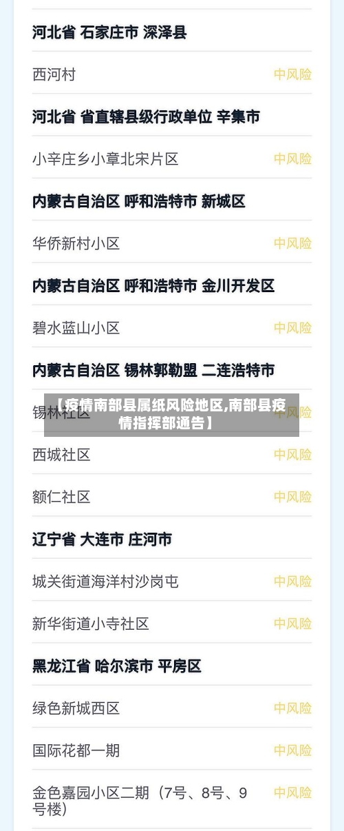 【疫情南部县属纸风险地区,南部县疫情指挥部通告】-第1张图片