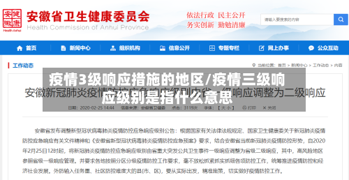 疫情3级响应措施的地区/疫情三级响应级别是指什么意思-第1张图片