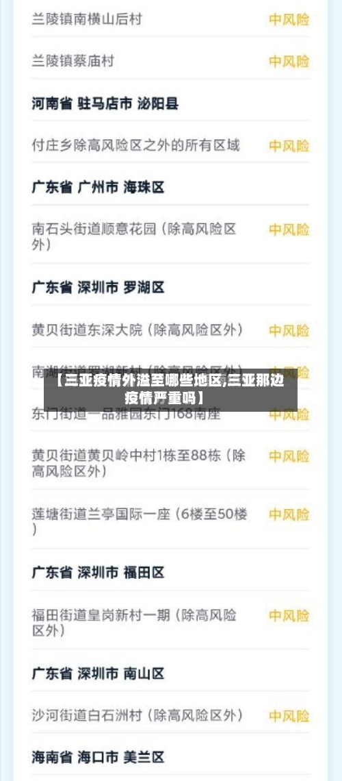 【三亚疫情外溢至哪些地区,三亚那边疫情严重吗】-第1张图片